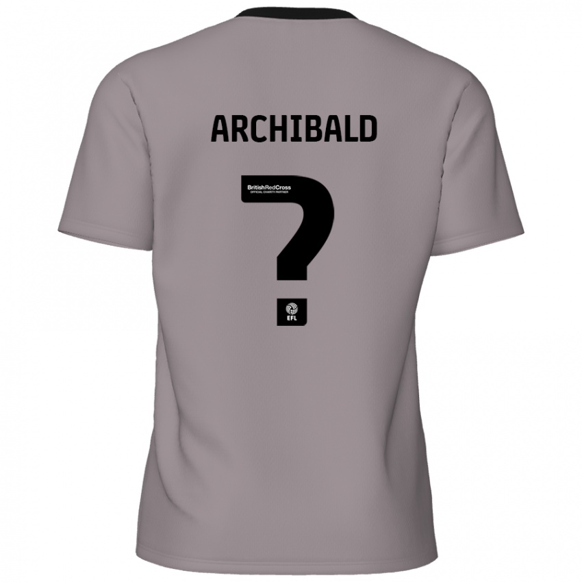 Criança Camisola Aaron Archibald #0 Cinzento Alternativa 2024/25 Camisa