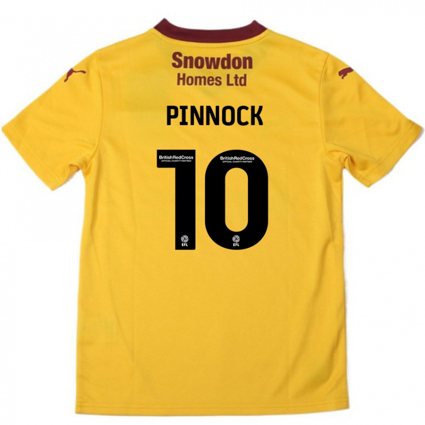 Criança Camisola Mitch Pinnock #10 Borgonha Laranja Alternativa 2024/25 Camisa