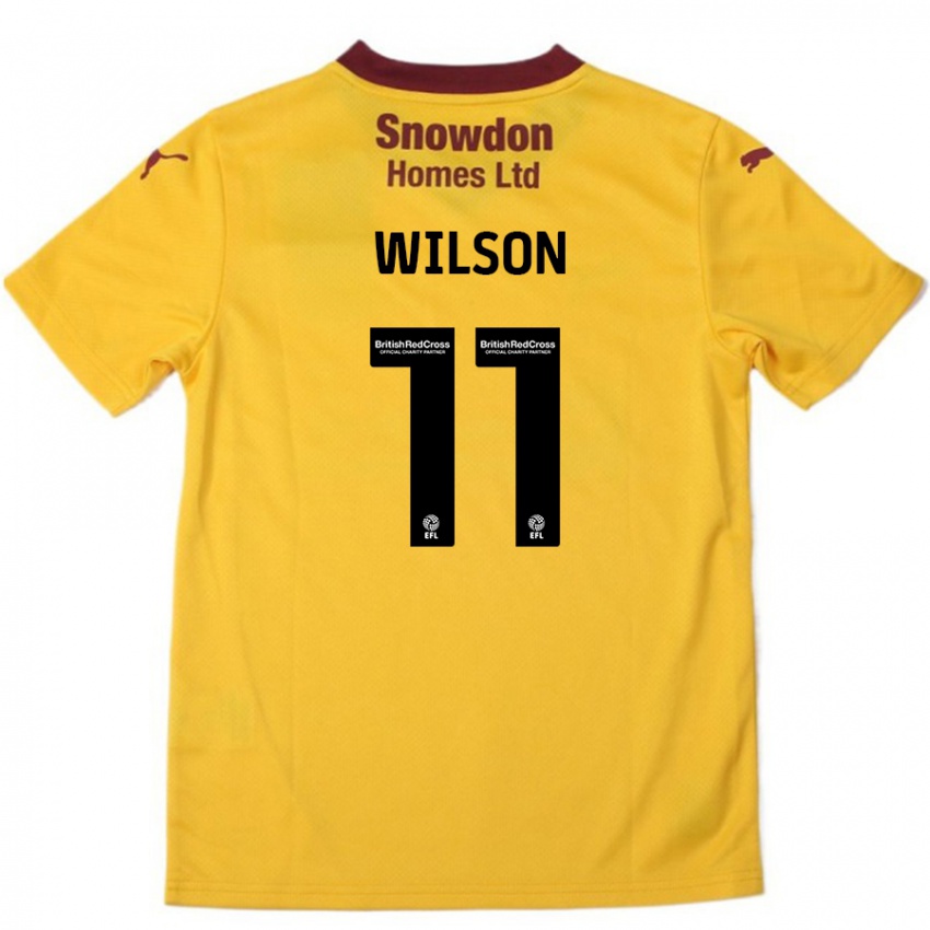 Criança Camisola James Wilson #11 Borgonha Laranja Alternativa 2024/25 Camisa