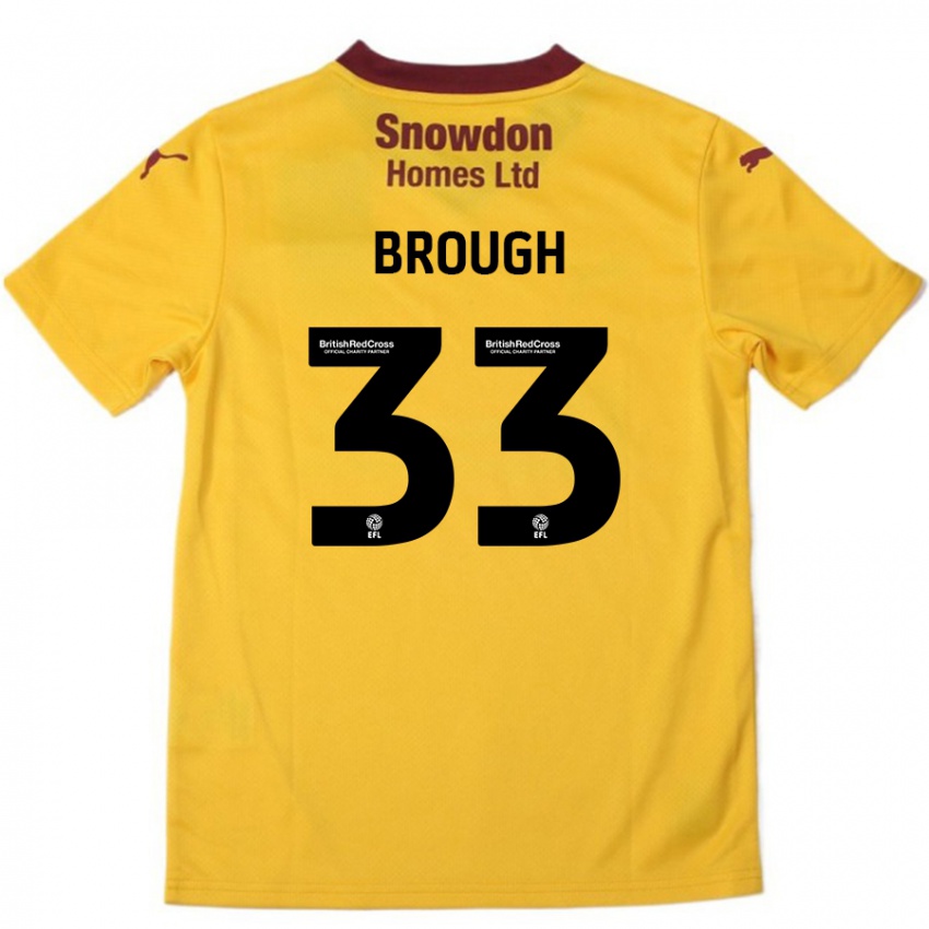 Criança Camisola Patrick Brough #33 Borgonha Laranja Alternativa 2024/25 Camisa