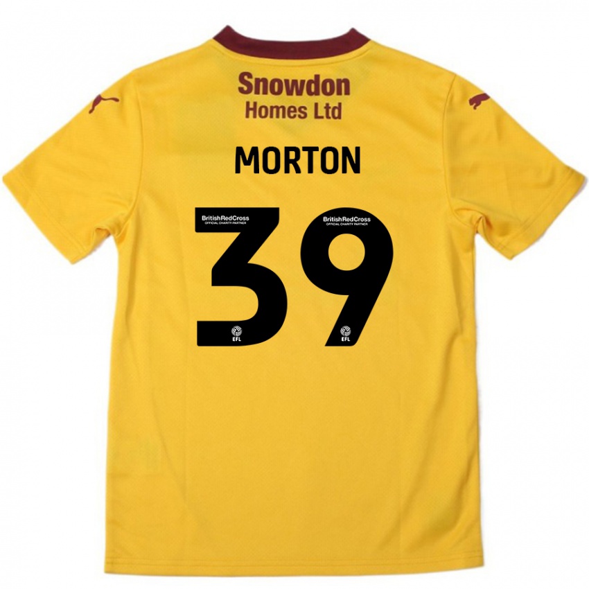 Criança Camisola Callum Morton #39 Borgonha Laranja Alternativa 2024/25 Camisa