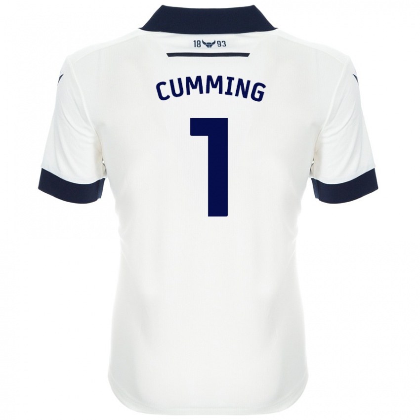 Criança Camisola Jamie Cumming #1 Azul-Marinho Branco Alternativa 2024/25 Camisa