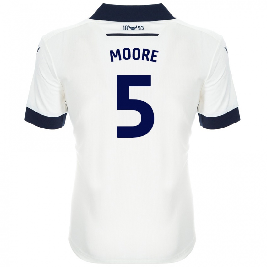 Criança Camisola Elliott Moore #5 Azul-Marinho Branco Alternativa 2024/25 Camisa