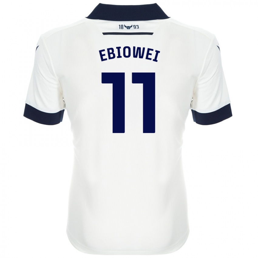 Criança Camisola Malcolm Ebiowei #11 Azul-Marinho Branco Alternativa 2024/25 Camisa