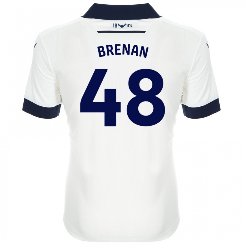 Criança Camisola Tobias Brenan #48 Azul-Marinho Branco Alternativa 2024/25 Camisa