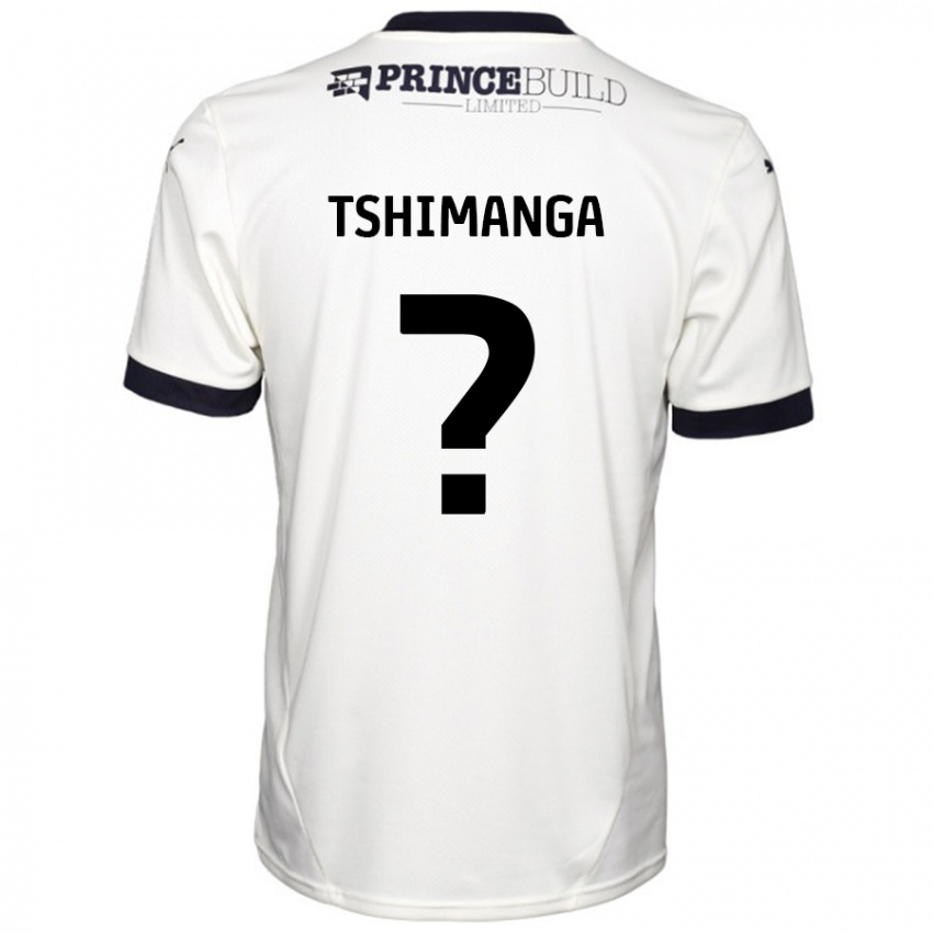 Criança Camisola Kabongo Tshimanga #0 Fora De Branco Preto Alternativa 2024/25 Camisa