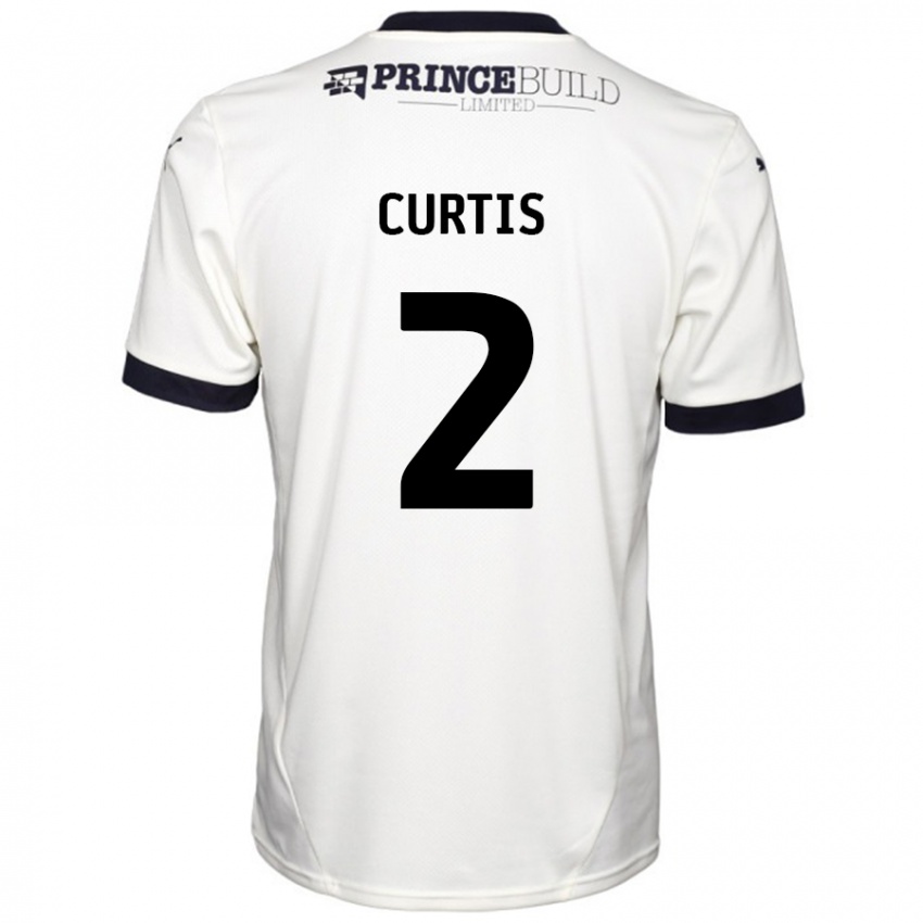 Criança Camisola Sam Curtis #2 Fora De Branco Preto Alternativa 2024/25 Camisa