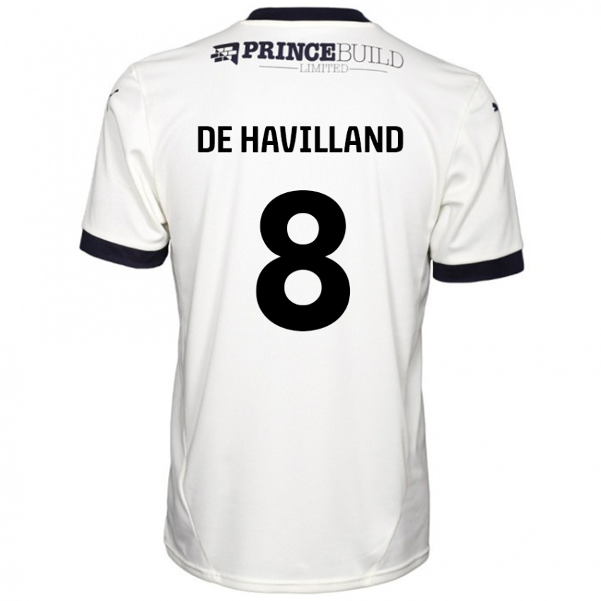 Criança Camisola Ryan De Havilland #8 Fora De Branco Preto Alternativa 2024/25 Camisa