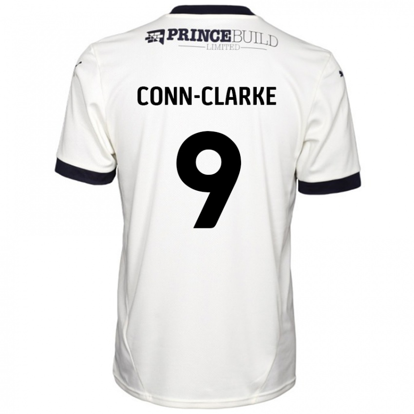 Criança Camisola Chris Conn-Clarke #9 Fora De Branco Preto Alternativa 2024/25 Camisa