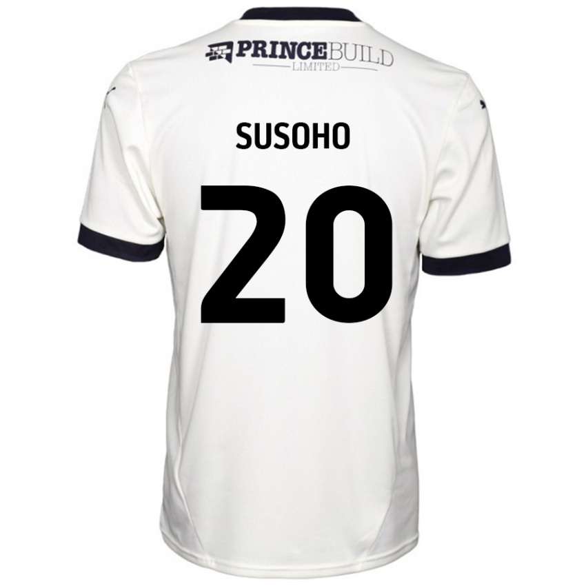 Criança Camisola Mahamadou Susoho #20 Fora De Branco Preto Alternativa 2024/25 Camisa