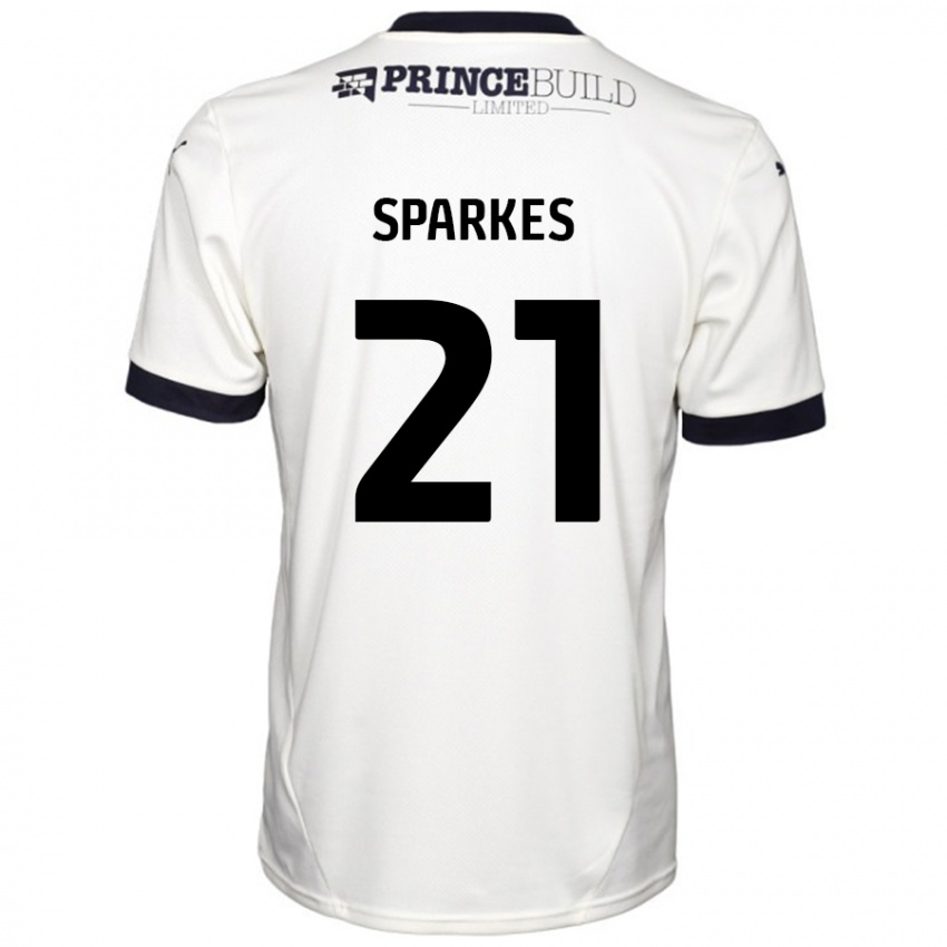 Criança Camisola Jack Sparkes #21 Fora De Branco Preto Alternativa 2024/25 Camisa