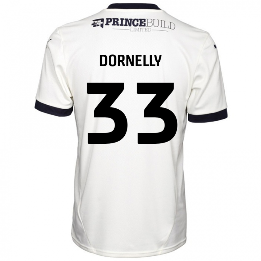 Criança Camisola James Dornelly #33 Fora De Branco Preto Alternativa 2024/25 Camisa