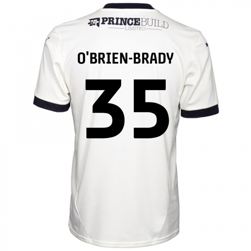 Criança Camisola Donay O'brien-Brady #35 Fora De Branco Preto Alternativa 2024/25 Camisa