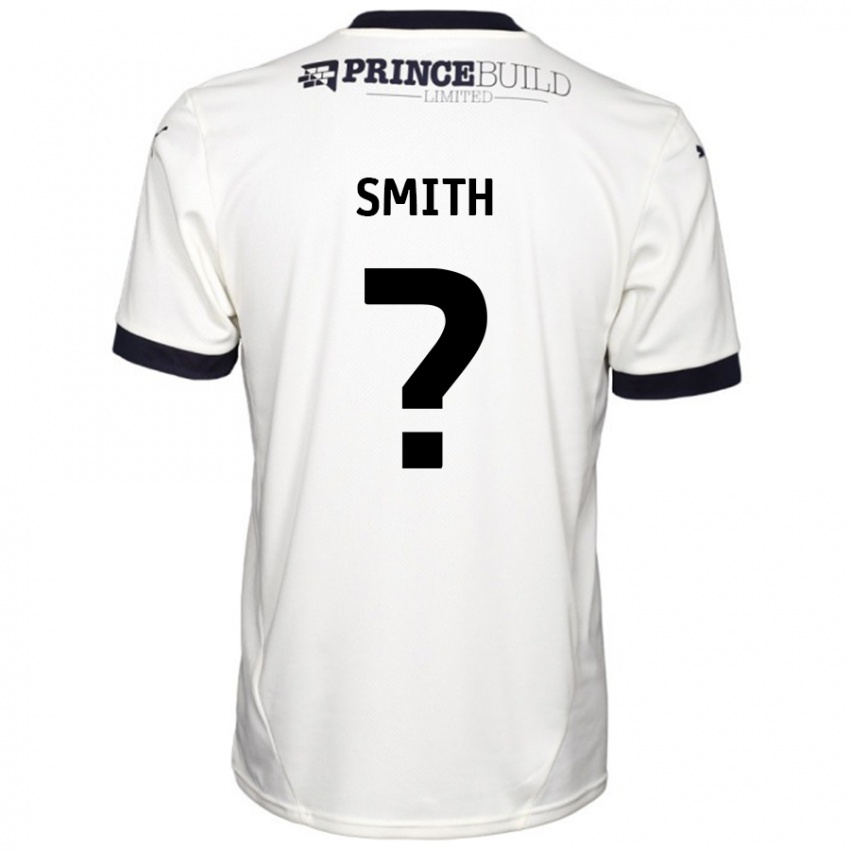 Criança Camisola Bastian Smith #0 Fora De Branco Preto Alternativa 2024/25 Camisa