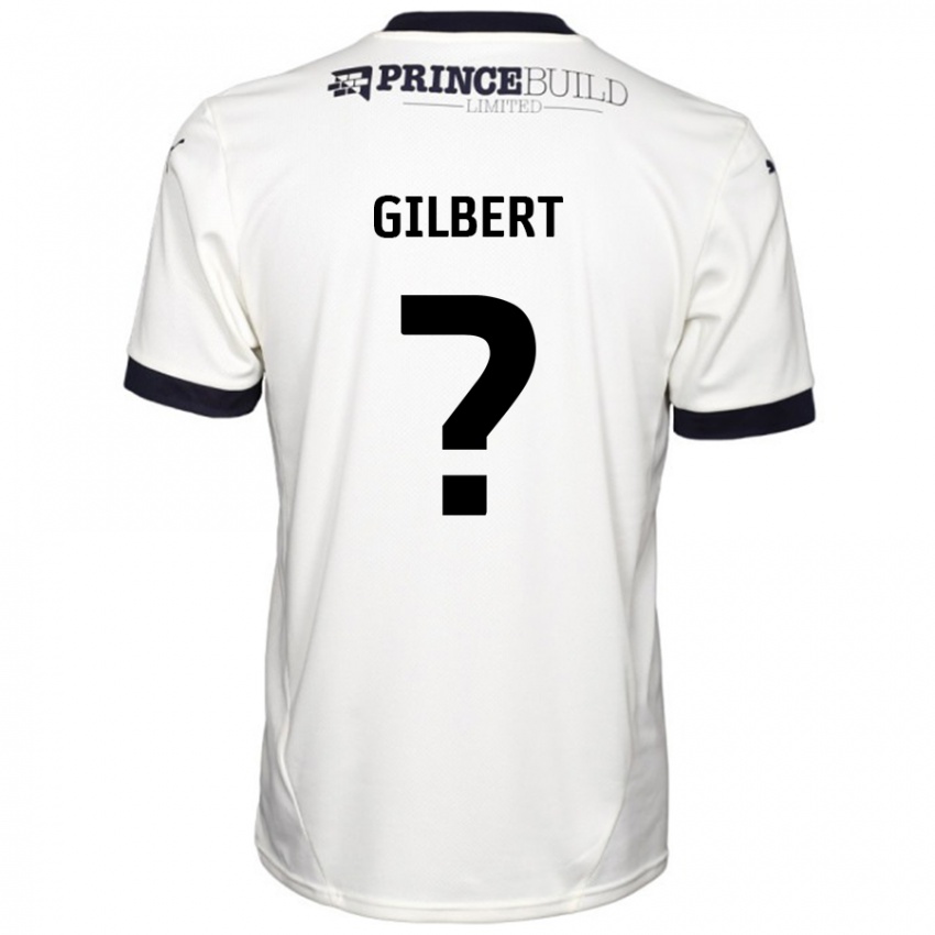 Criança Camisola Luke Gilbert #0 Fora De Branco Preto Alternativa 2024/25 Camisa