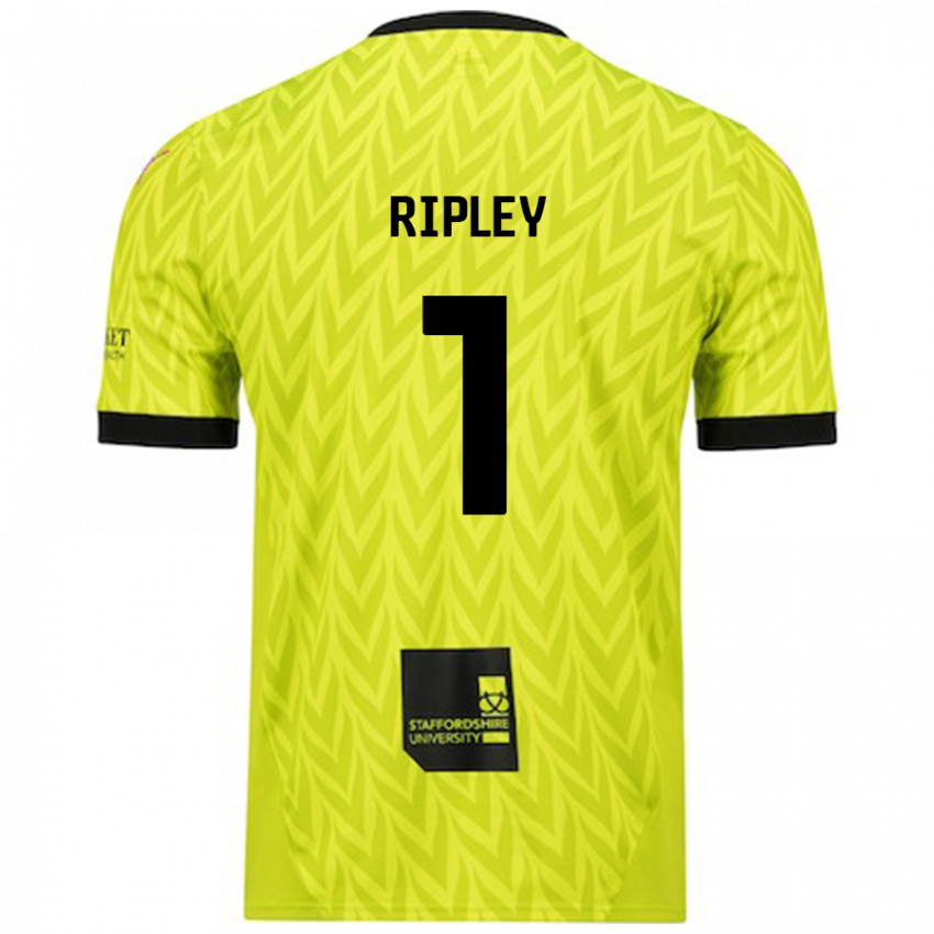 Criança Camisola Connor Ripley #1 Verde Fluorescente Alternativa 2024/25 Camisa