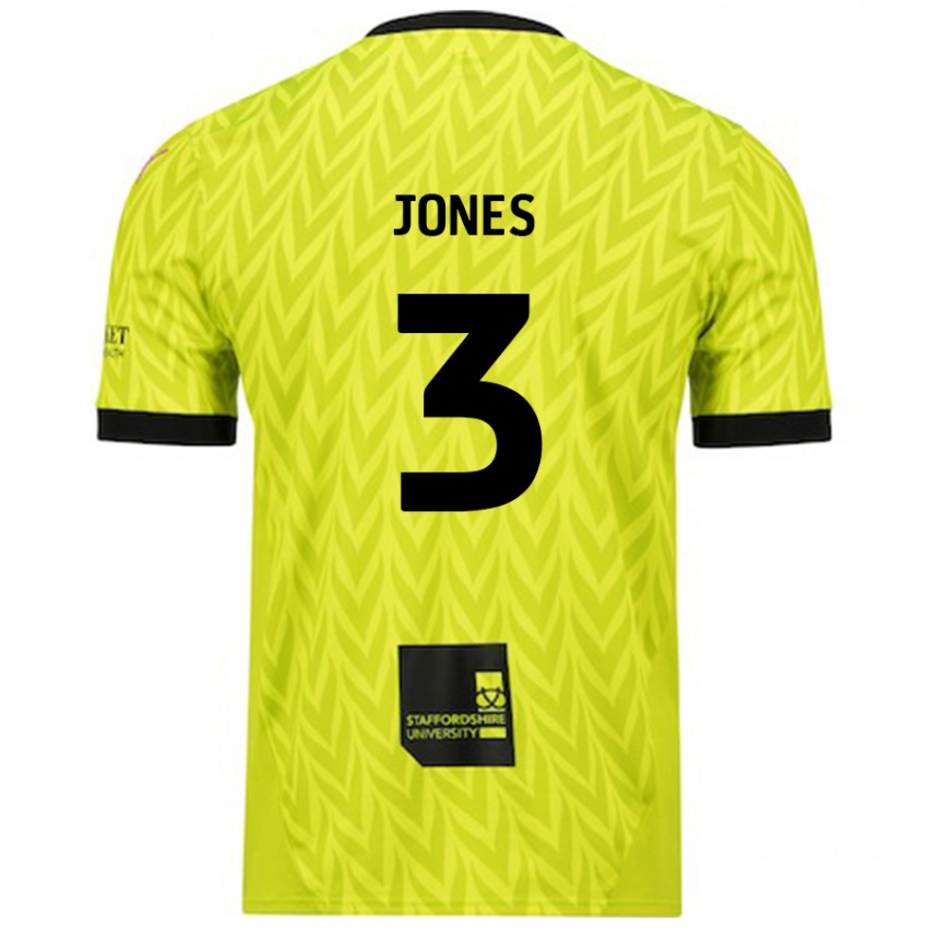 Criança Camisola Dan Jones #3 Verde Fluorescente Alternativa 2024/25 Camisa