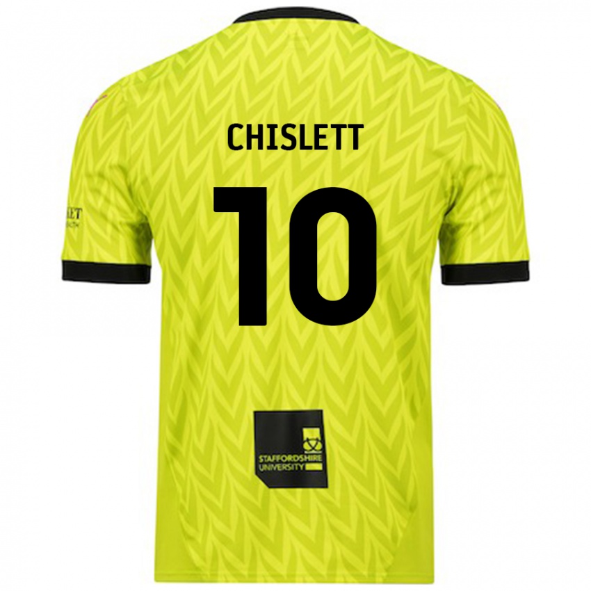 Criança Camisola Ethan Chislett #10 Verde Fluorescente Alternativa 2024/25 Camisa