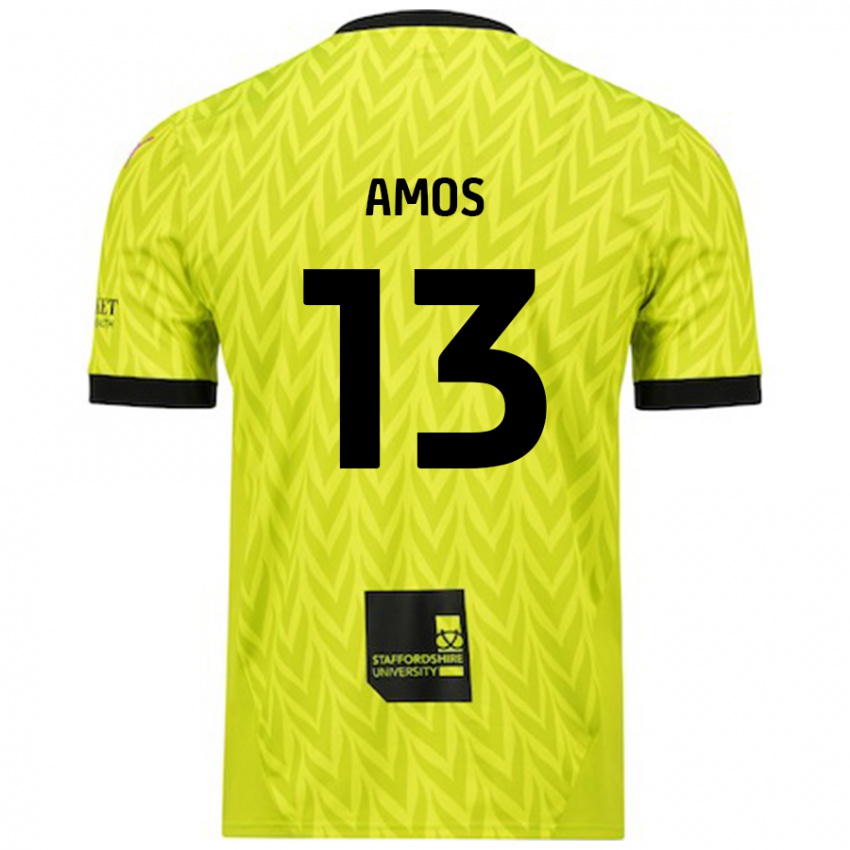 Criança Camisola Ben Amos #13 Verde Fluorescente Alternativa 2024/25 Camisa