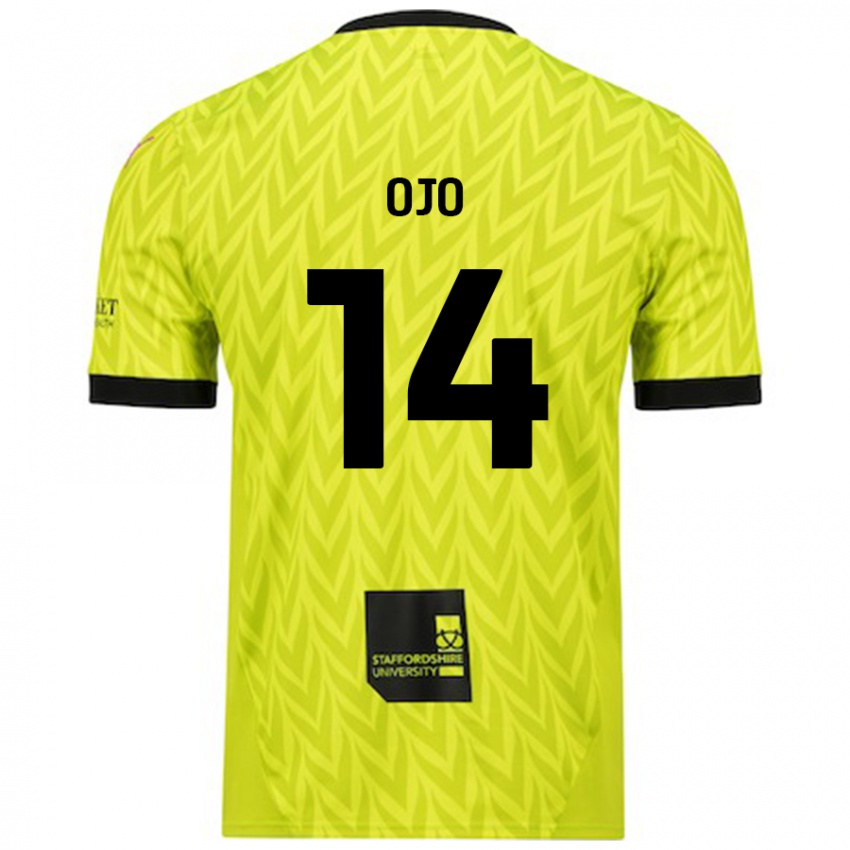 Criança Camisola Funso Ojo #14 Verde Fluorescente Alternativa 2024/25 Camisa