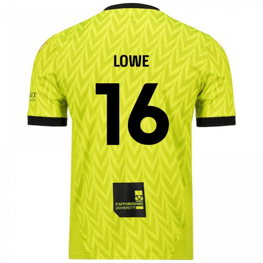 Criança Camisola Jason Lowe #16 Verde Fluorescente Alternativa 2024/25 Camisa