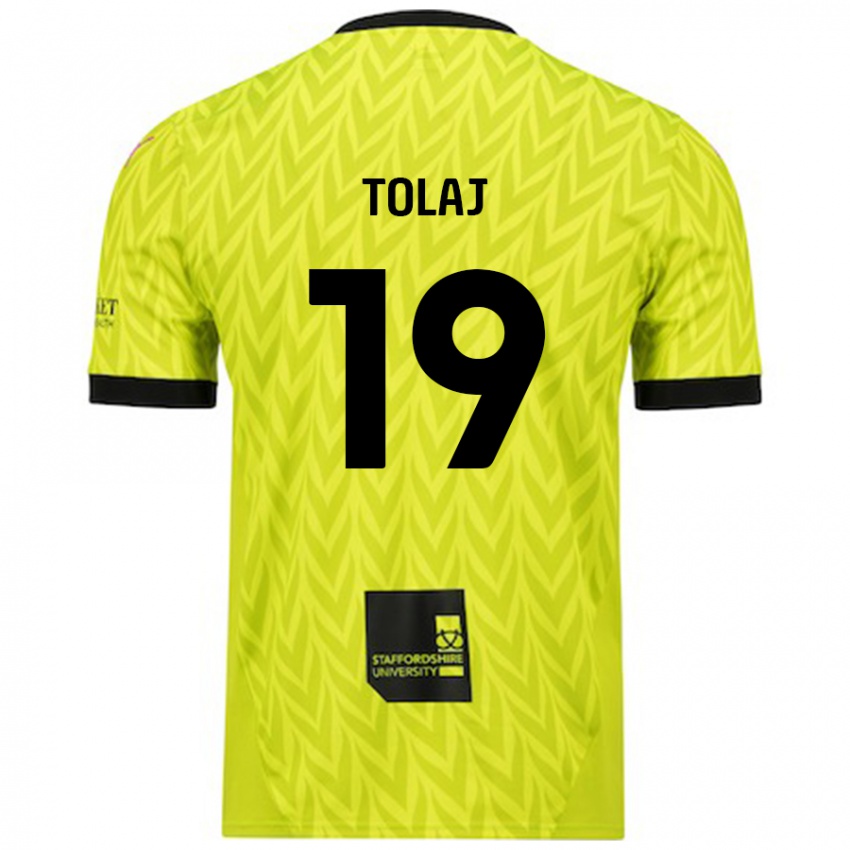 Criança Camisola Lorent Tolaj #19 Verde Fluorescente Alternativa 2024/25 Camisa