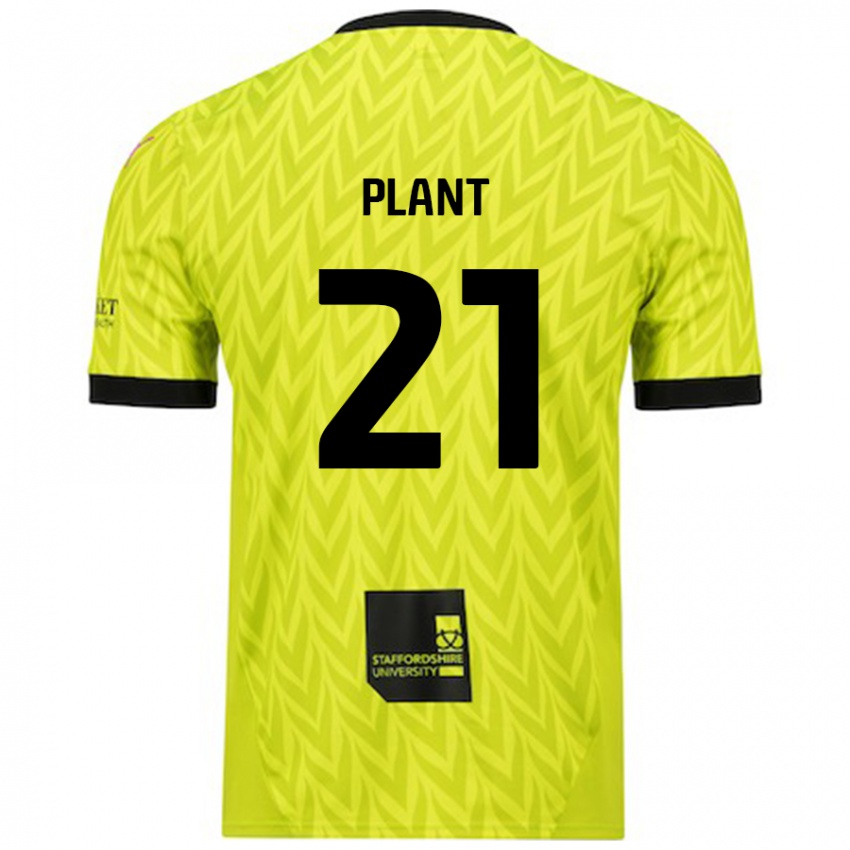 Criança Camisola James Plant #21 Verde Fluorescente Alternativa 2024/25 Camisa