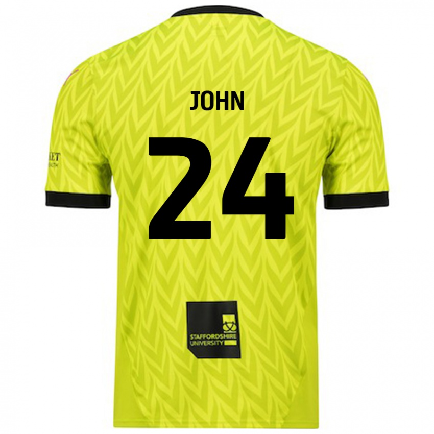 Criança Camisola Kyle John #24 Verde Fluorescente Alternativa 2024/25 Camisa