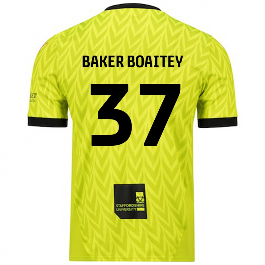 Criança Camisola Benicio Baker-Boaitey #37 Verde Fluorescente Alternativa 2024/25 Camisa