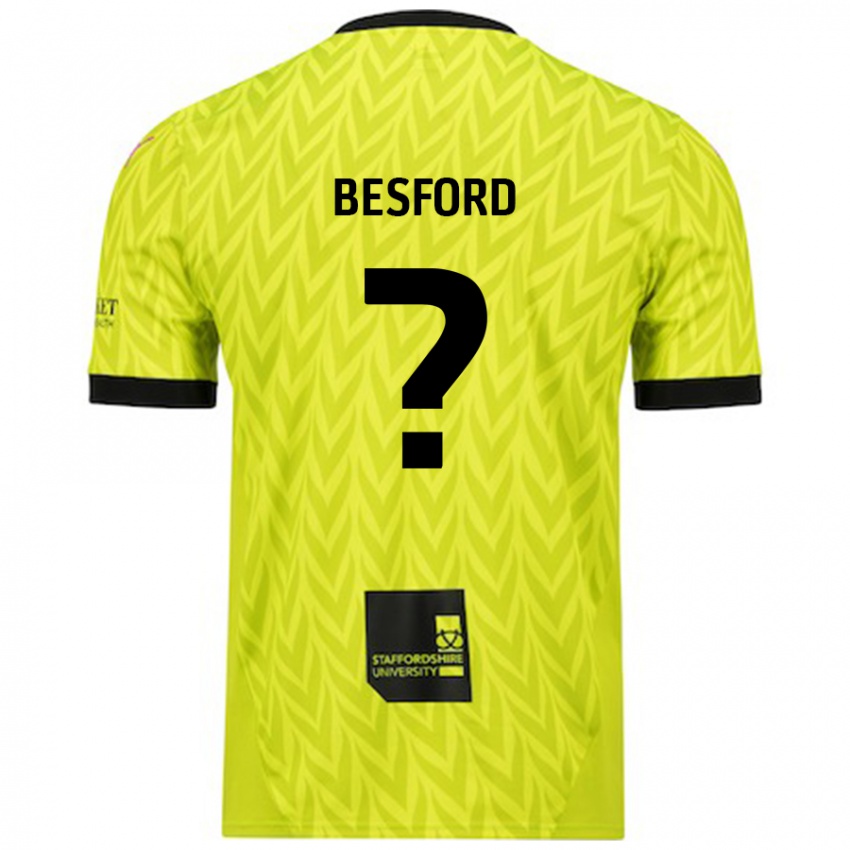 Criança Camisola Callum Besford #0 Verde Fluorescente Alternativa 2024/25 Camisa