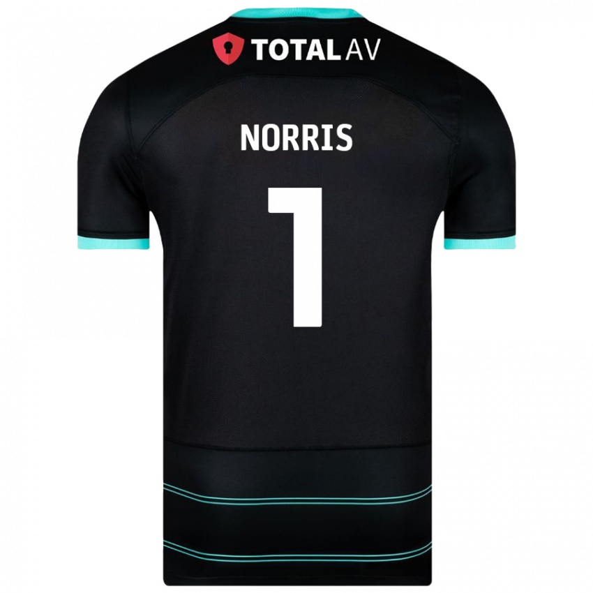 Criança Camisola Will Norris #1 Preto Alternativa 2024/25 Camisa