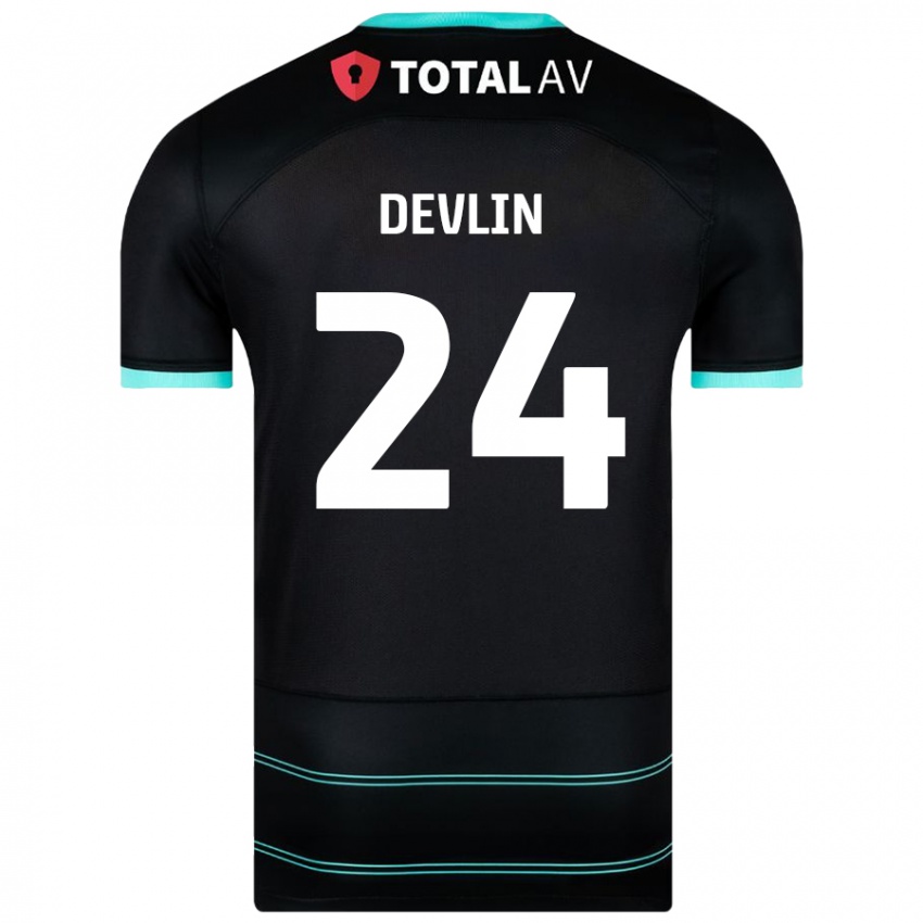 Criança Camisola Terry Devlin #24 Preto Alternativa 2024/25 Camisa