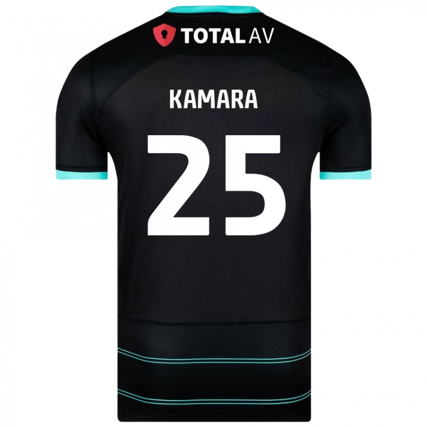 Criança Camisola Abdoulaye Kamara #25 Preto Alternativa 2024/25 Camisa