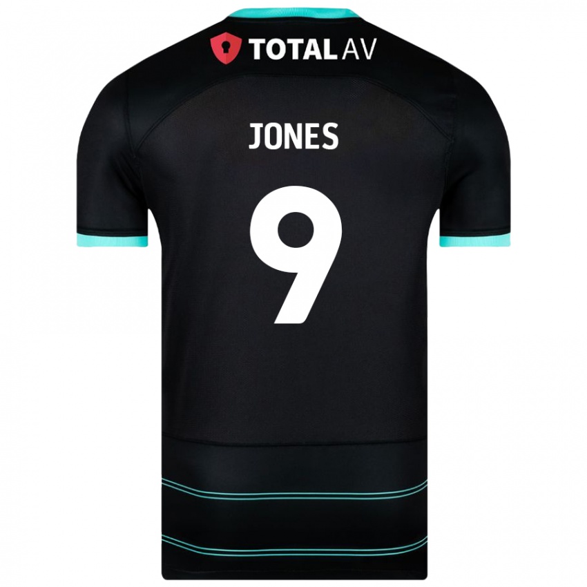 Criança Camisola Emma Jones #9 Preto Alternativa 2024/25 Camisa