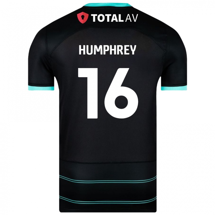 Criança Camisola Ella Humphrey #16 Preto Alternativa 2024/25 Camisa