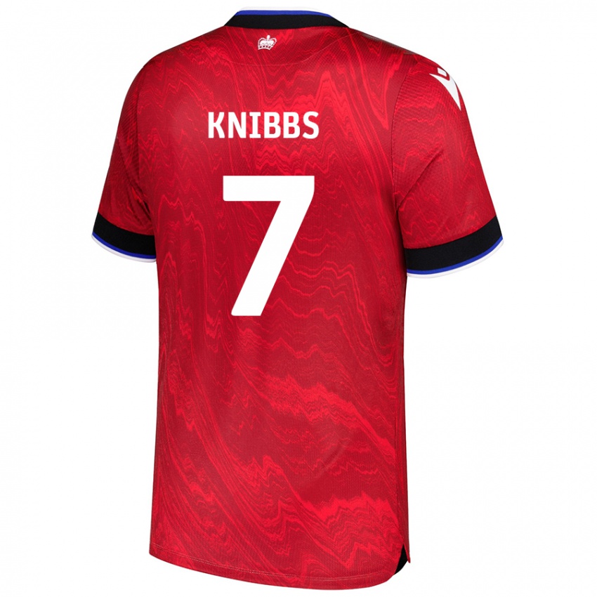 Criança Camisola Harvey Knibbs #7 Vermelho Preto Alternativa 2024/25 Camisa