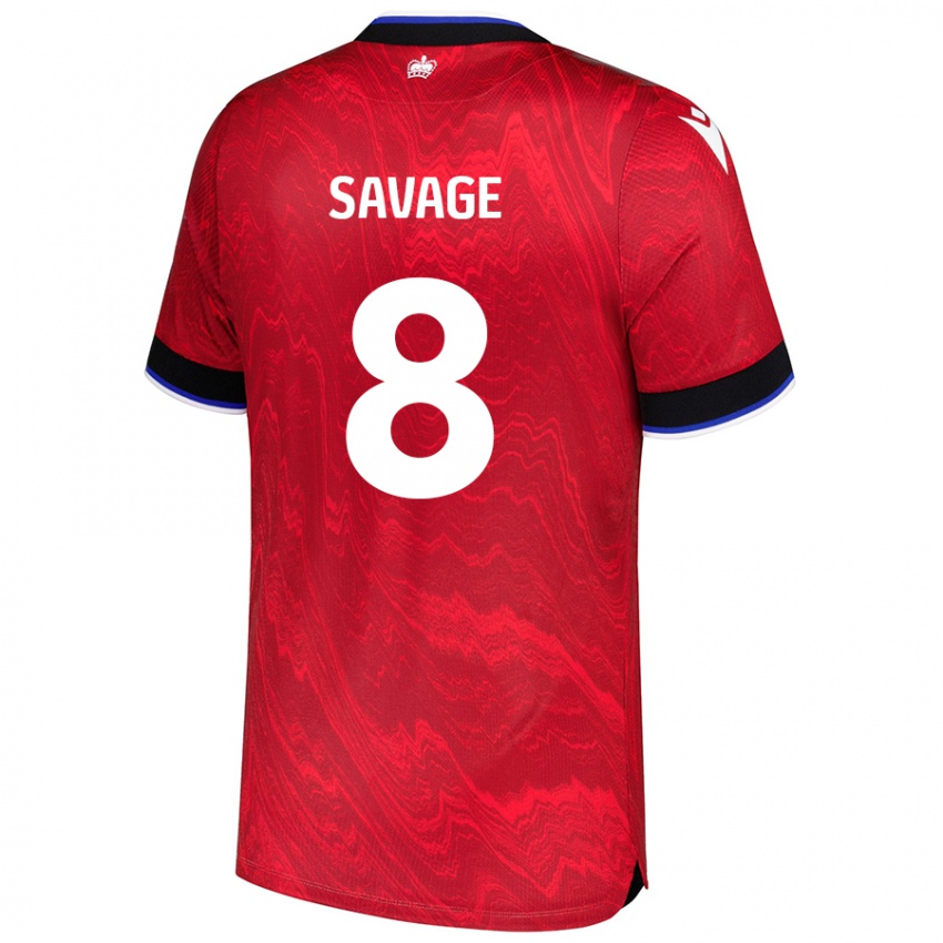 Criança Camisola Charlie Savage #8 Vermelho Preto Alternativa 2024/25 Camisa