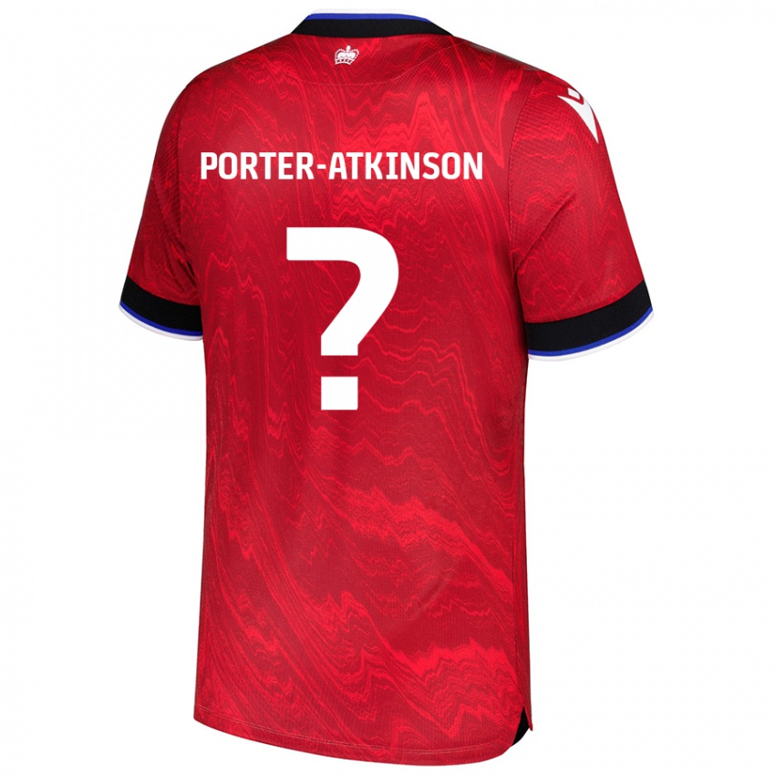 Criança Camisola Jayden Porter-Atkinson #0 Vermelho Preto Alternativa 2024/25 Camisa