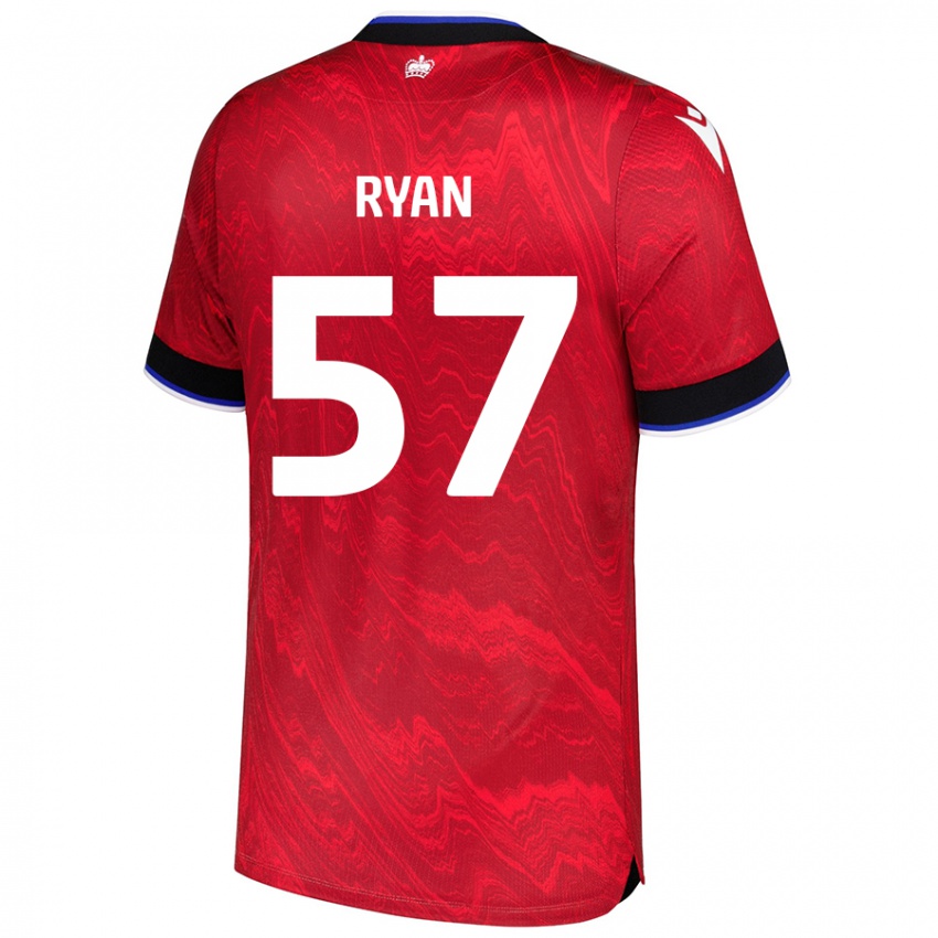 Criança Camisola John Ryan #57 Vermelho Preto Alternativa 2024/25 Camisa