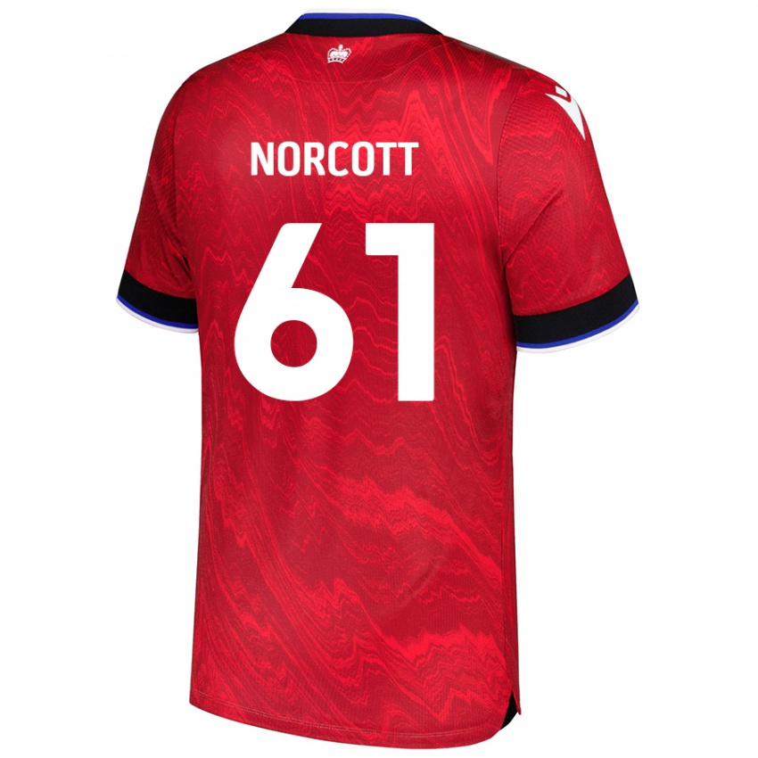 Criança Camisola Tom Norcott #61 Vermelho Preto Alternativa 2024/25 Camisa