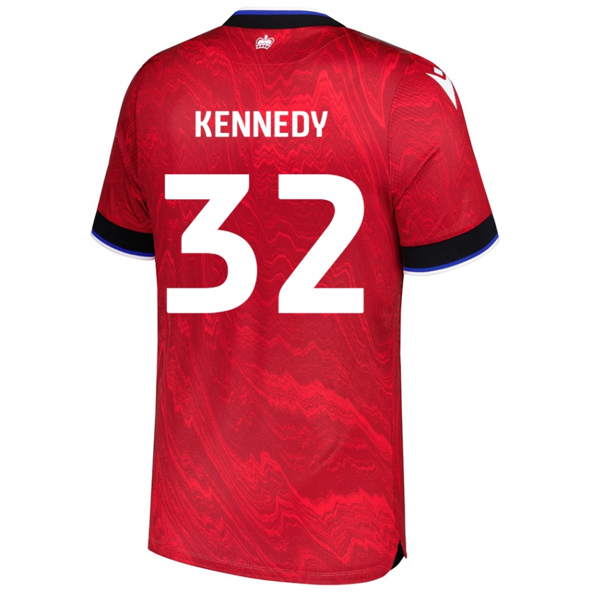 Criança Camisola Stevie Kennedy #32 Vermelho Preto Alternativa 2024/25 Camisa