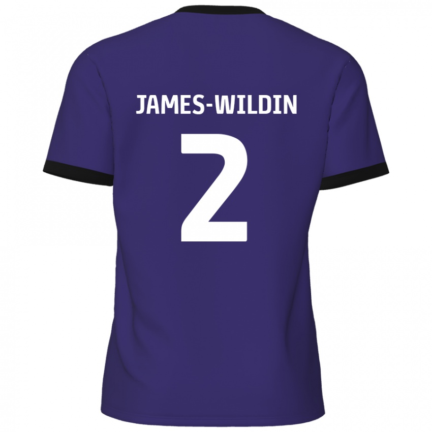 Criança Camisola Luther James-Wildin #2 Roxo Alternativa 2024/25 Camisa