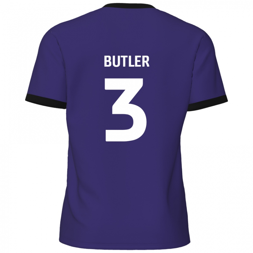 Criança Camisola Dan Butler #3 Roxo Alternativa 2024/25 Camisa