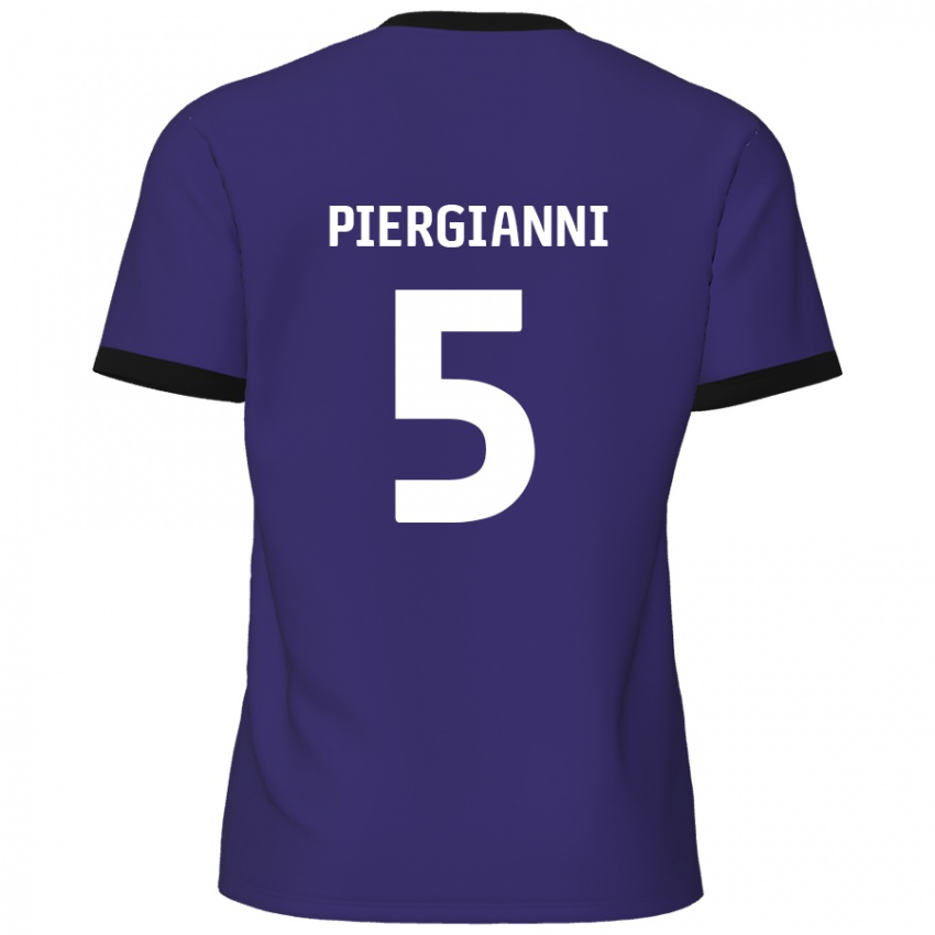 Criança Camisola Carl Piergianni #5 Roxo Alternativa 2024/25 Camisa