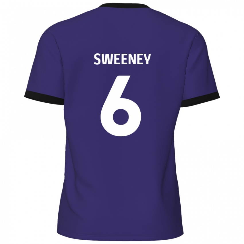 Criança Camisola Dan Sweeney #6 Roxo Alternativa 2024/25 Camisa