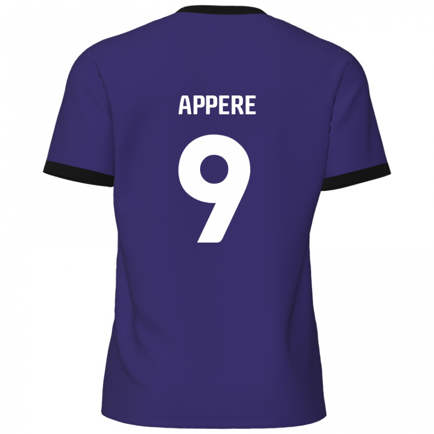 Criança Camisola Louis Appéré #9 Roxo Alternativa 2024/25 Camisa