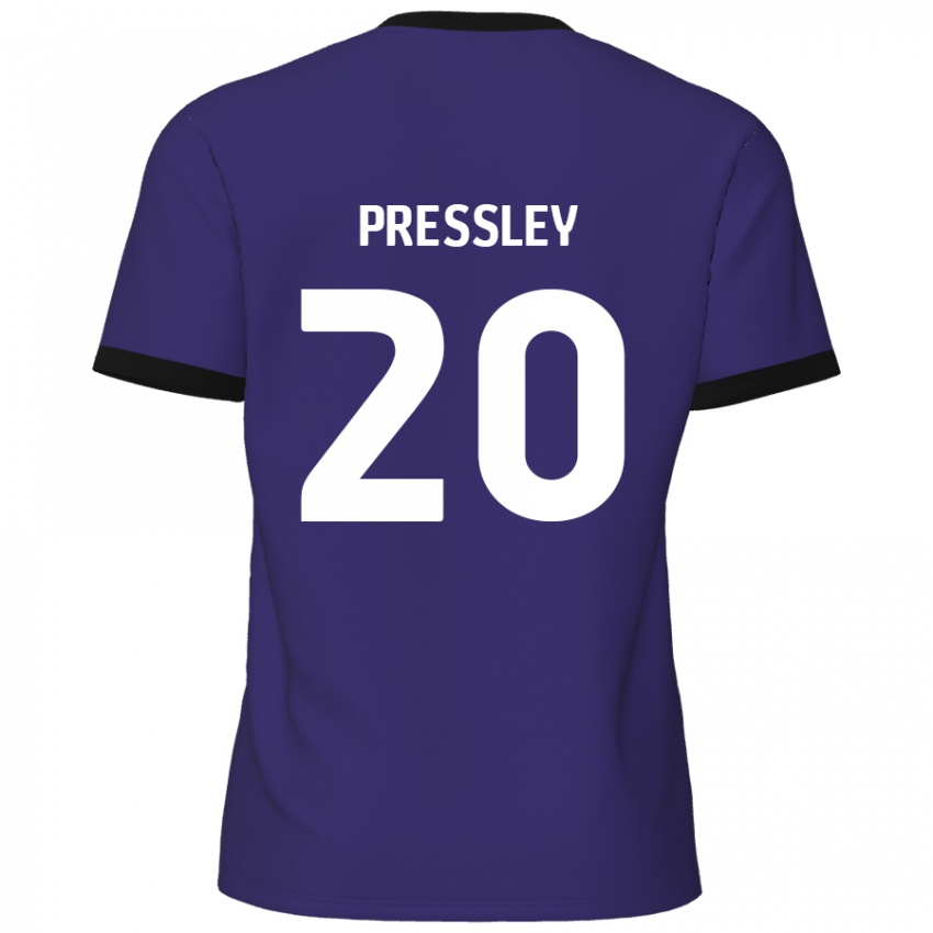 Criança Camisola Aaron Pressley #20 Roxo Alternativa 2024/25 Camisa