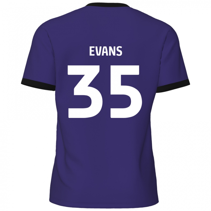 Criança Camisola Makise Evans #35 Roxo Alternativa 2024/25 Camisa