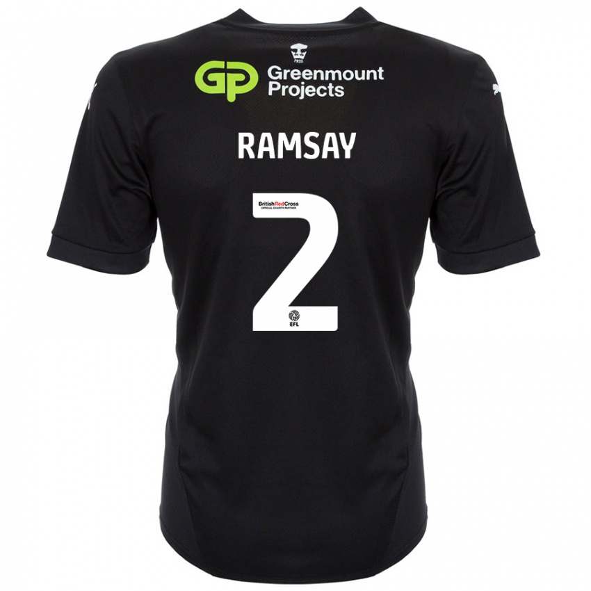 Criança Camisola Calvin Ramsay #2 Preto Alternativa 2024/25 Camisa