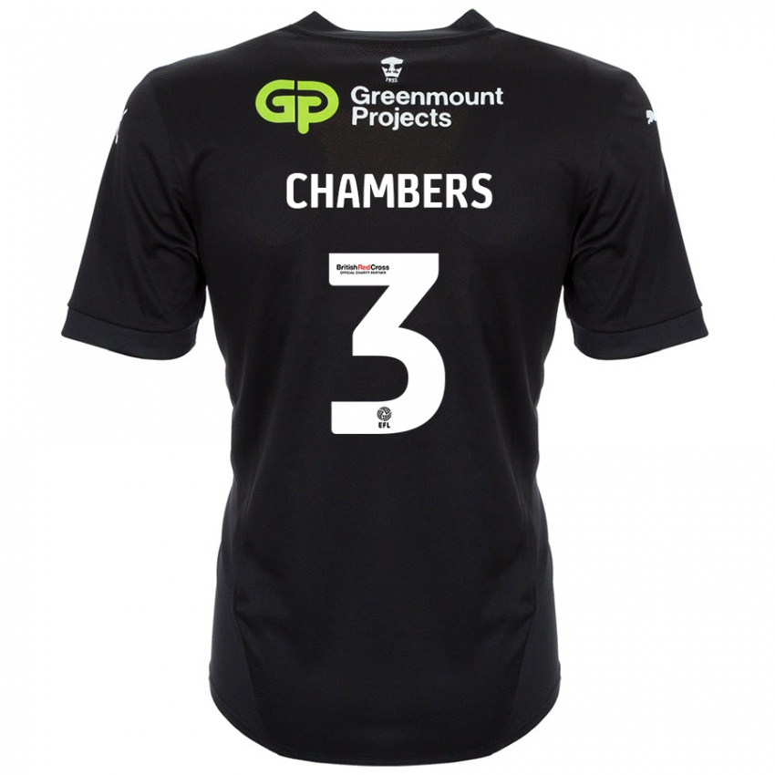 Criança Camisola Luke Chambers #3 Preto Alternativa 2024/25 Camisa